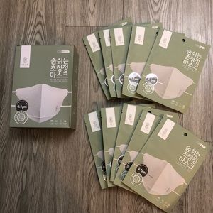 SOOM LAB (White) 10 Pcs-Korean Safety Mask Nanofiber Filter, Washable, Resuable